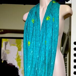 Disney Store Lilo & Stitch Scarf - Teal Blue/ Yellow, OS